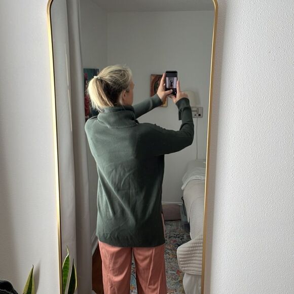 French Connection Sweater Womens Small‎ Green Turtleneck - Picture 4 of 8